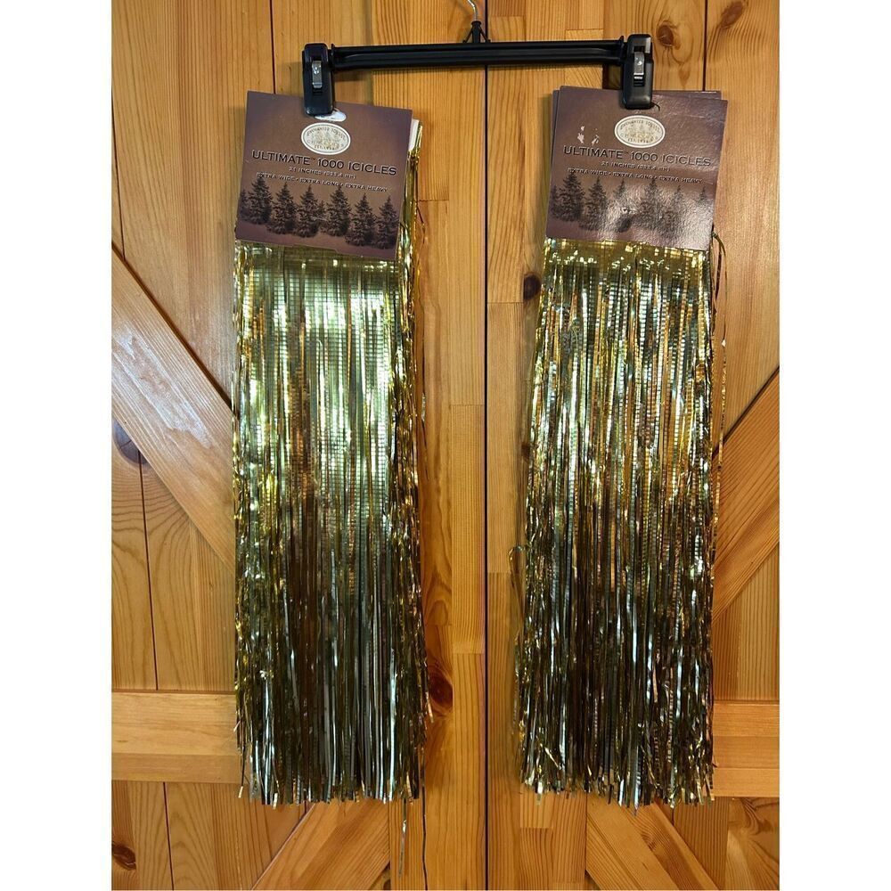 Vintage enchanted forest ultimate 1000 icicles gold (8169)￼lot of 4